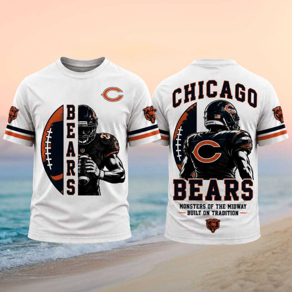 Chicago Bears Merch Bears Monsters Of The Midway T-Shirt Gifts For Football Lovers - Kdjoy