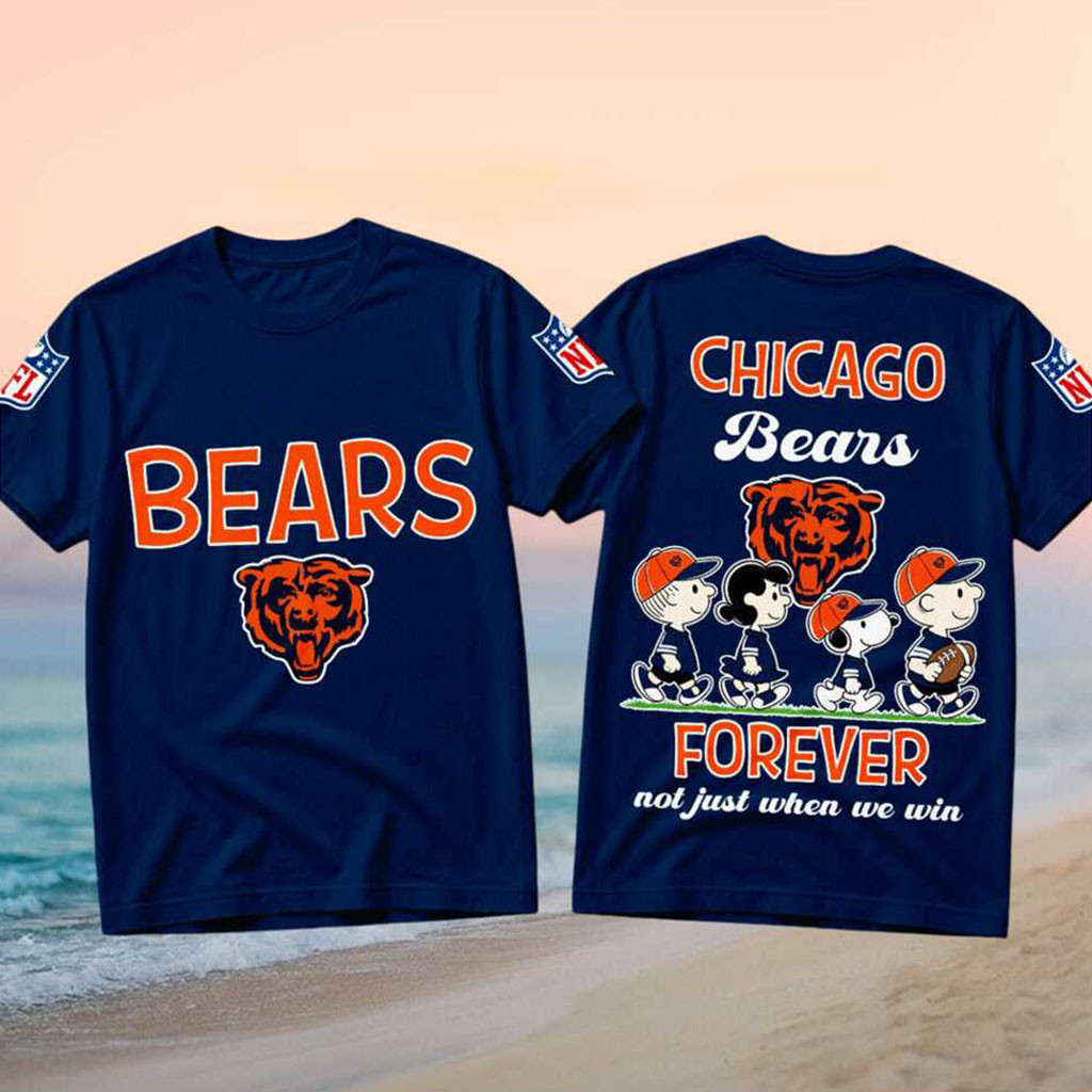 Chicago Bears Peanuts Characters Forever Football Shirt Chicago Bears Merch Game Day Gifts - Kdjoy