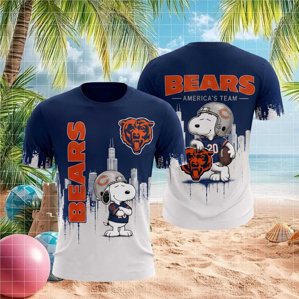 Chicago Bears Snoopy Football America's Team Shirt Chicago Bears Merch Gift For Game Day - Kdjoy Chicago Bears Snoopy Football America's Team Shirt Chicago Bears Merch Gift For Game Day - Kdjoy