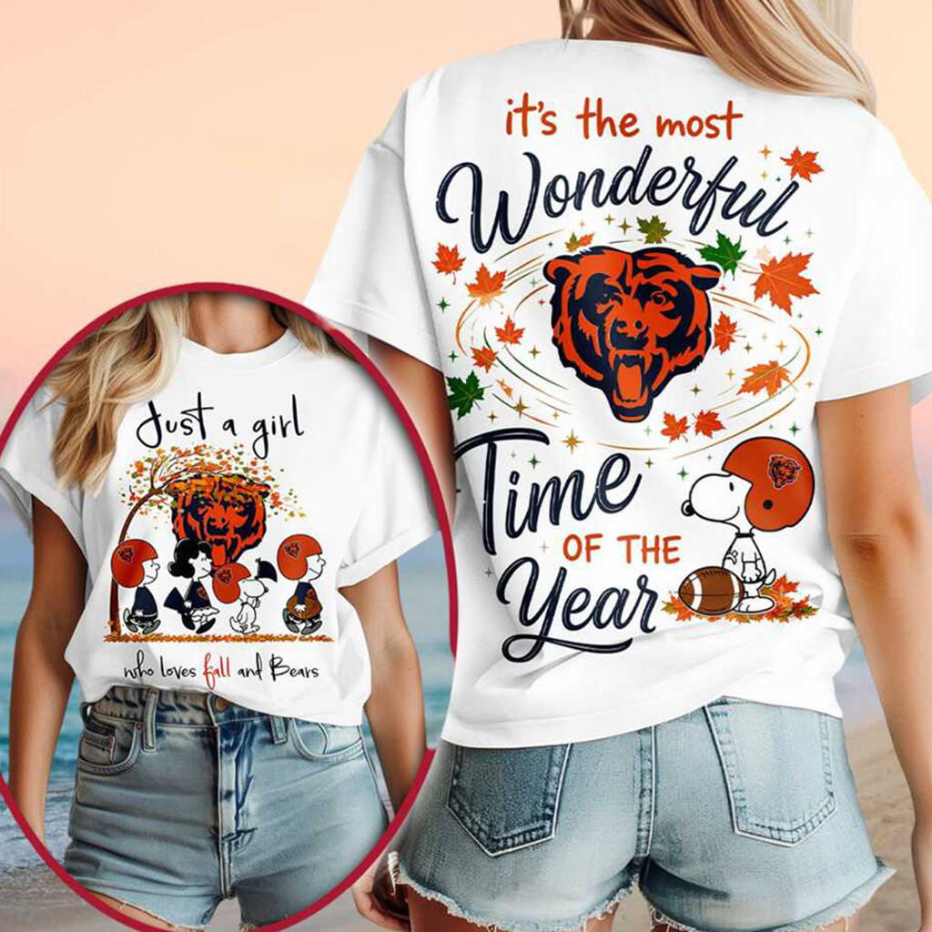 Chicago Bears Snoopy Peanuts Fall Football Leaves Shirt Autumn Outfits Chicago Bears Merch - Kdjoy Chicago Bears Snoopy Peanuts Fall Football Leaves Shirt Autumn Outfits Chicago Bears Merch - Kdjoy