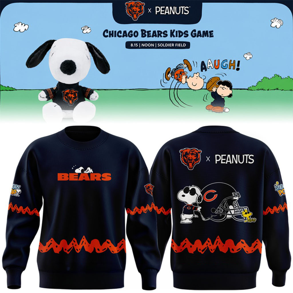 Chicago Bears X Peanuts Kids Game 2026 Special Sweatshirt Bears Merch Gift For Football Fans - Kdjoy