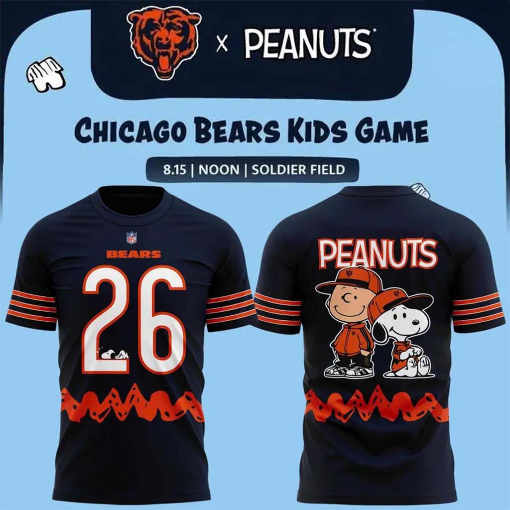 Chicago Bears X Peanuts Kids Game 2026 T-Shirt Chicago Bears Merch Gift For Football Fans - Kdjoy