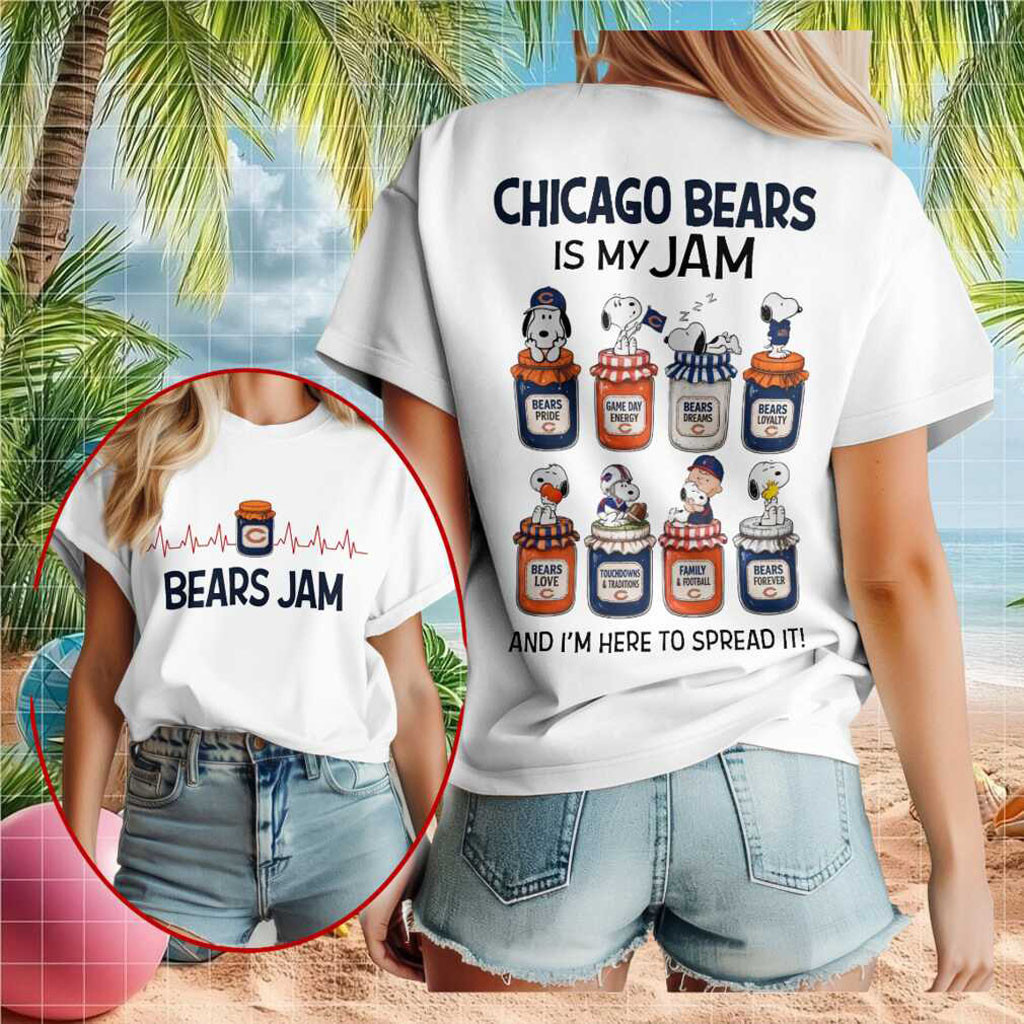 Chicago Bears X Snoopy Is My Jam Football Shirt Chicago Bears Merch Gift For Sisters - Kdjoy Chicago Bears X Snoopy Is My Jam Football Shirt Chicago Bears Merch Gift For Sisters - Kdjoy