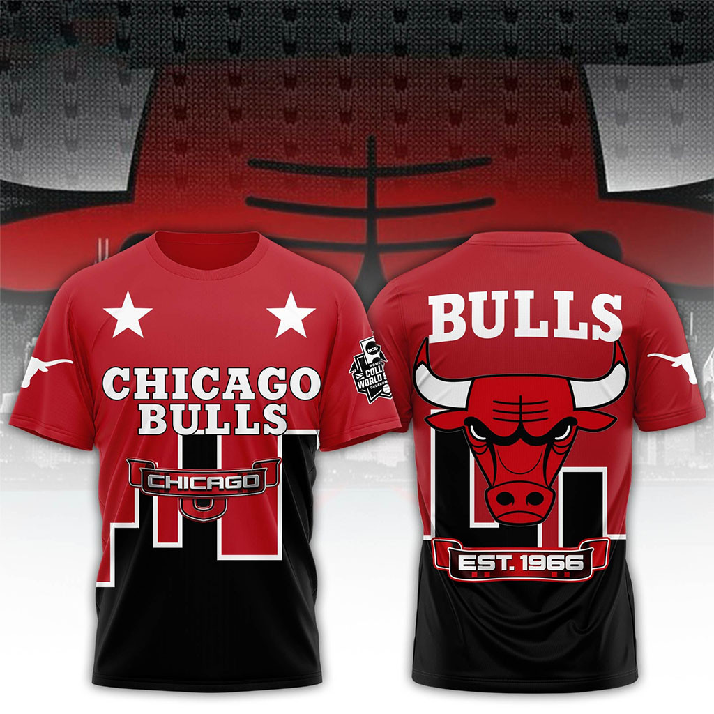 Chicago Bulls Skyline Basketball Shirt Chicago Bulls Merch Basketball Enthusiast Gifts - Kdjoy