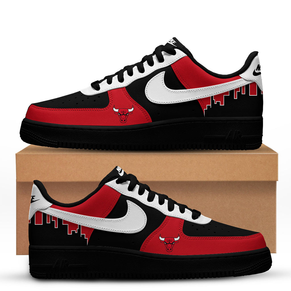 Chicago Bulls Skyline Basketball Sneakers Chicago Bulls Merch Best Gifts For Basketball Fans - Kdjoy Chicago Bulls Skyline Basketball Sneakers Chicago Bulls Merch Best Gifts For Basketball Fans - Kdjoy