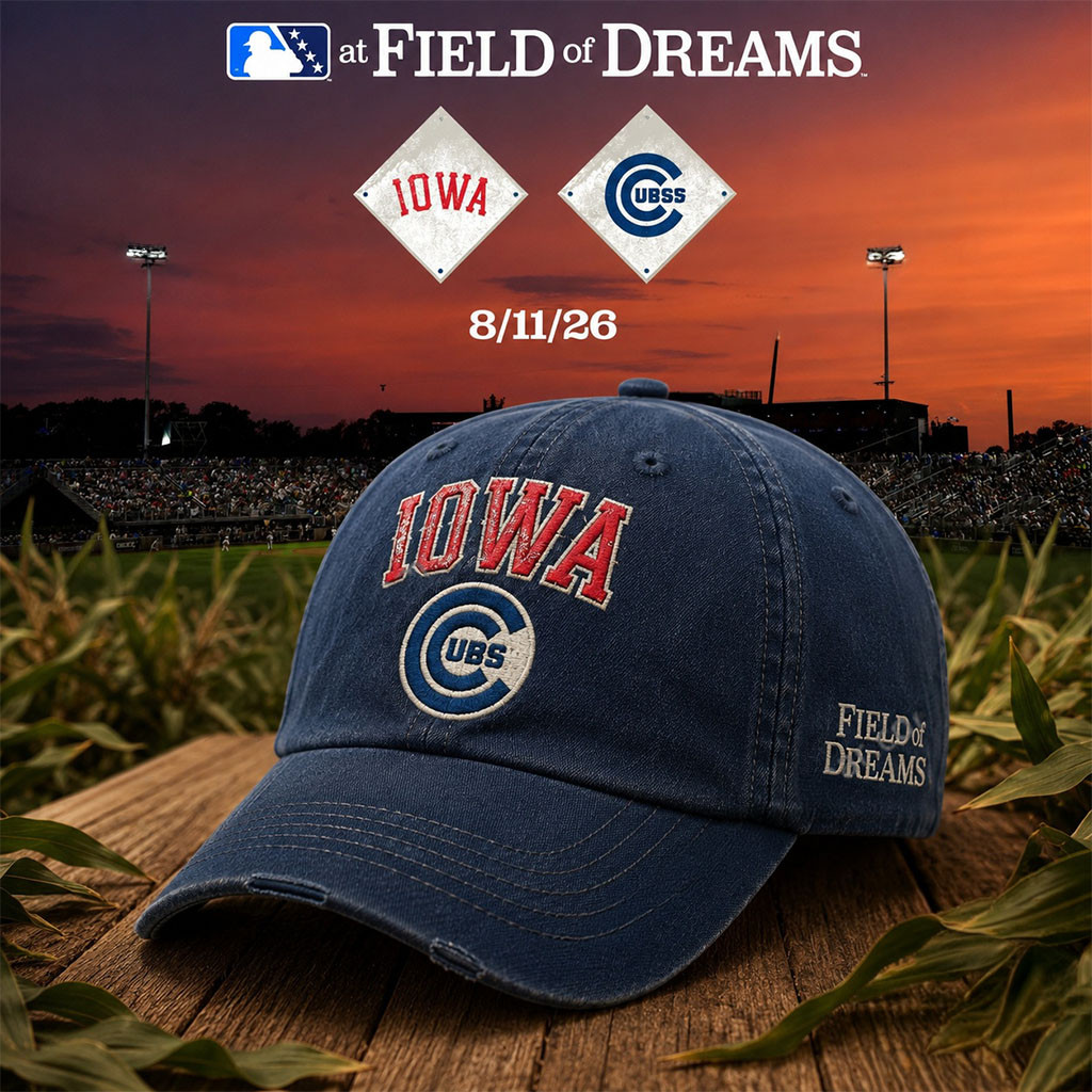 Chicago Cubs Iowa Field of Dreams 2026 Baseball Hat Embroidered Cubs Merch Gifts For Fans - Kdjoy