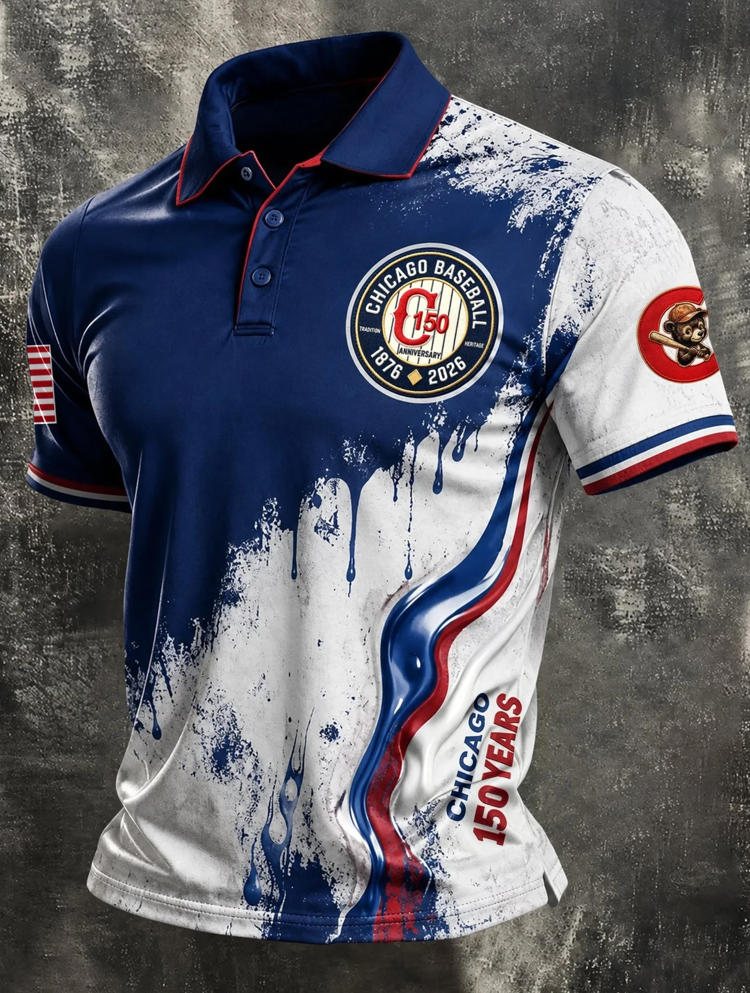 Chicago Cubs Merch Chicago Baseball 1876 2026 Polo Shirt Gifts For Baseball Lovers - Kdjoy Chicago Cubs Merch Chicago Baseball 1876 2026 Polo Shirt Gifts For Baseball Lovers - Kdjoy
