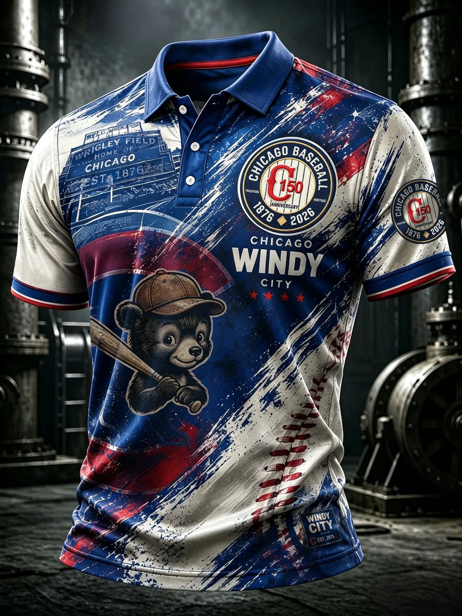 Chicago Cubs Merch Chicago Baseball Windy City 1876 2026 Polo Shirt Baseball Lovers Gifts - Kdjoy Chicago Cubs Merch Chicago Baseball Windy City 1876 2026 Polo Shirt Baseball Lovers Gifts - Kdjoy