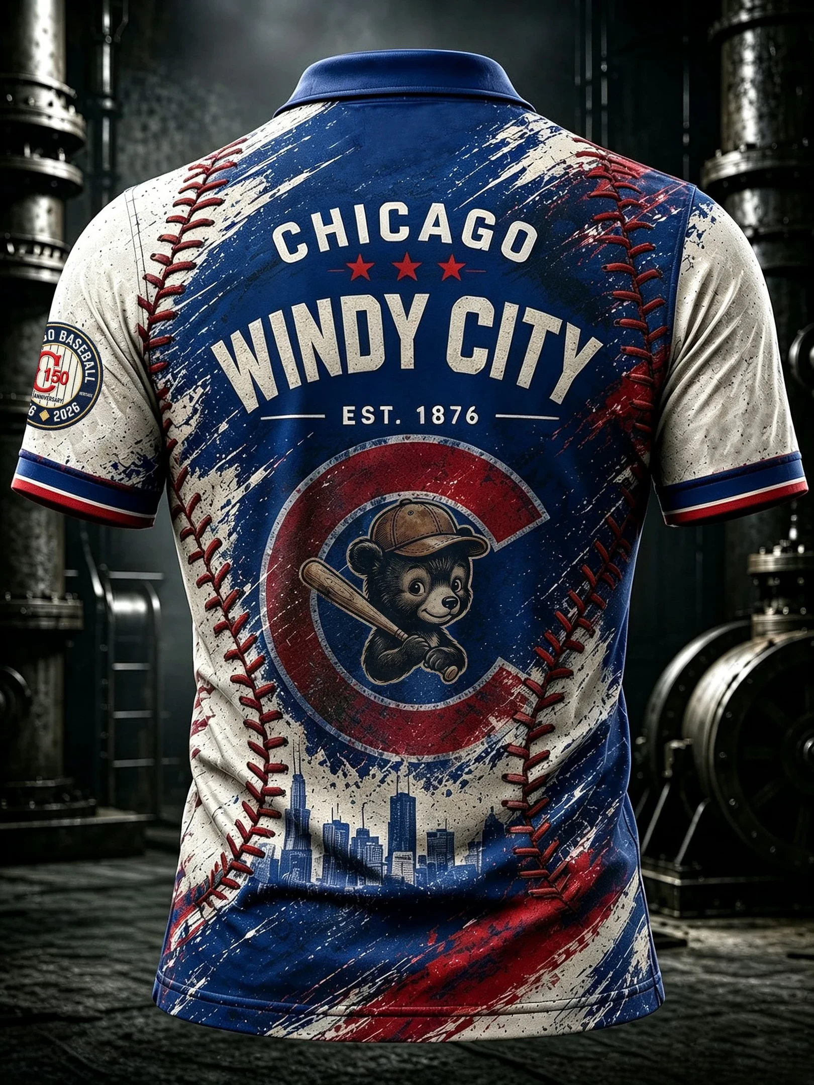 Chicago Cubs Merch Chicago Baseball Windy City 1876 2026 Polo Shirt Baseball Lovers Gifts - Kdjoy Chicago Cubs Merch Chicago Baseball Windy City 1876 2026 Polo Shirt Baseball Lovers Gifts - Kdjoy