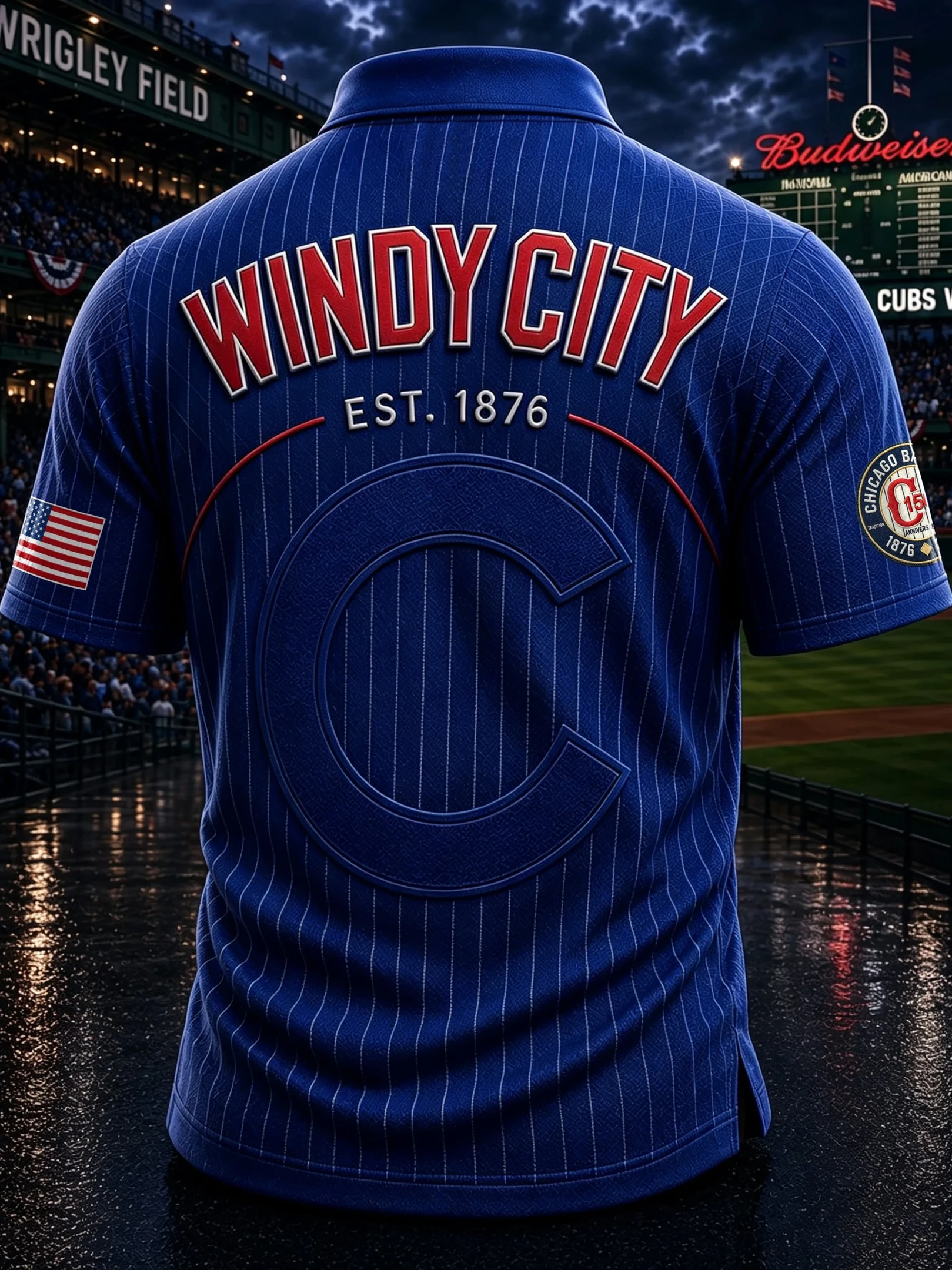 Chicago Cubs Merch Chicago Windy City Est 1876 Polo Shirt Gifts For Baseball Fans - Kdjoy
