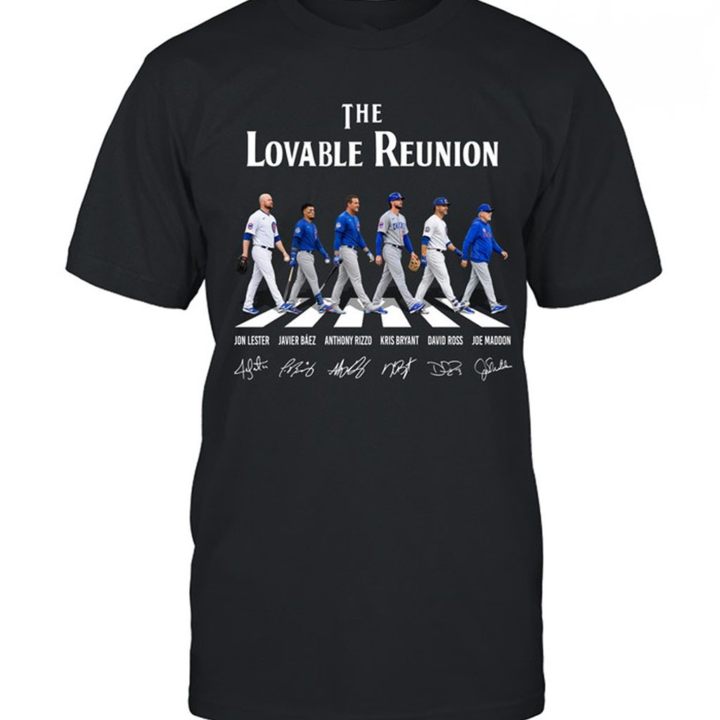 Chicago Cubs Merch The Lovable Reunion Abbey Road Signatures T-Shirt Gift For Baseball Fans - Kdjoy Chicago Cubs Merch The Lovable Reunion Abbey Road Signatures T-Shirt Gift For Baseball Fans - Kdjoy