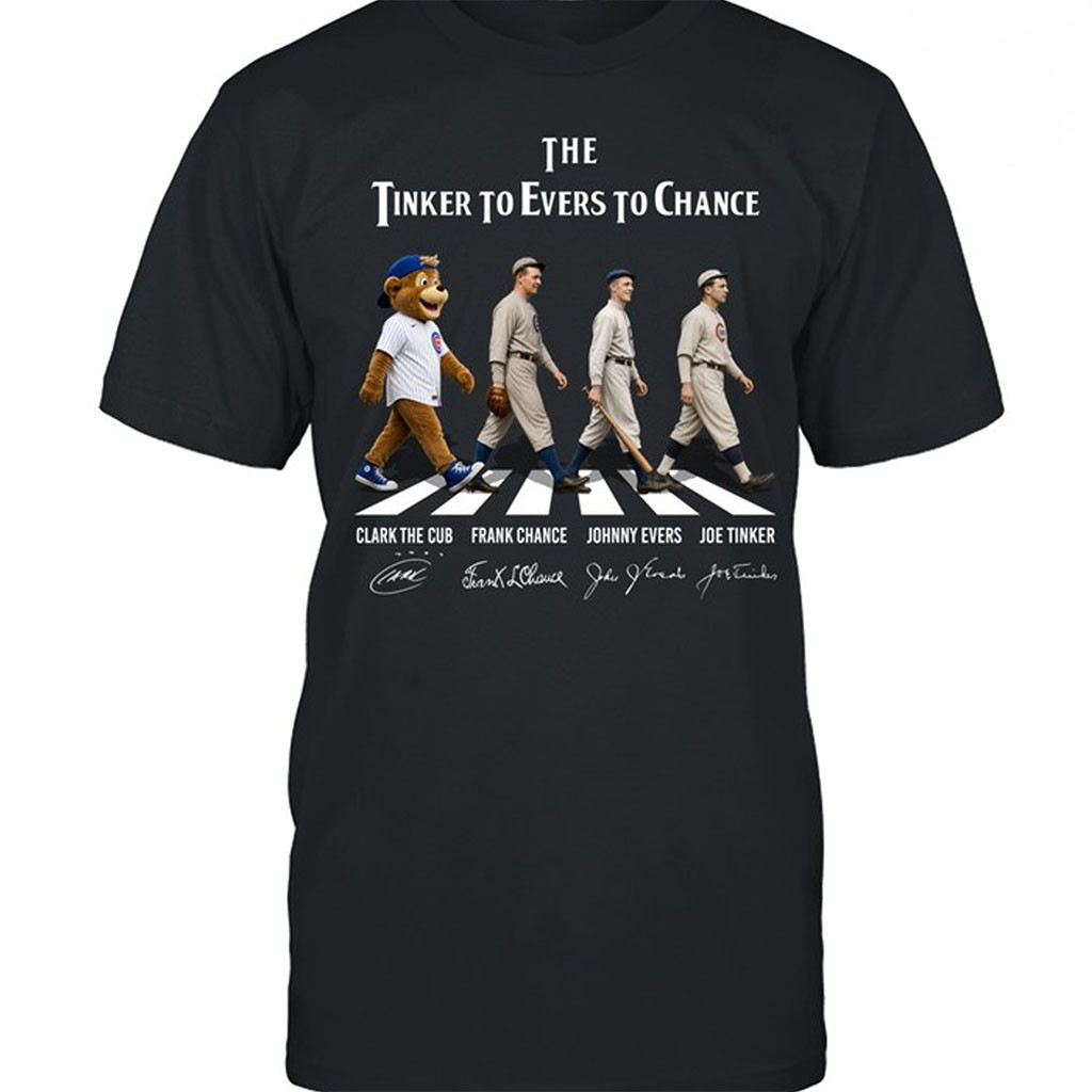 Chicago Cubs Tinker To Evers To Chance Abbey Road Baseball Legends T-Shirt Chicago Cubs Merch - Kdjoy Chicago Cubs Tinker To Evers To Chance Abbey Road Baseball Legends T-Shirt Chicago Cubs Merch - Kdjoy