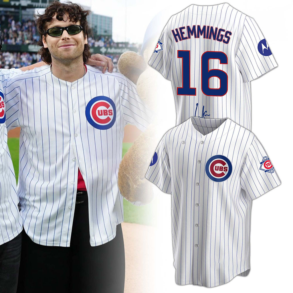 Chicago Cubs X 5SOS Luke Hemmings 2026 Baseball Jersey Cubs Merch Gift For Baseball Fans - Kdjoy Chicago Cubs X 5SOS Luke Hemmings 2026 Baseball Jersey Cubs Merch Gift For Baseball Fans - Kdjoy