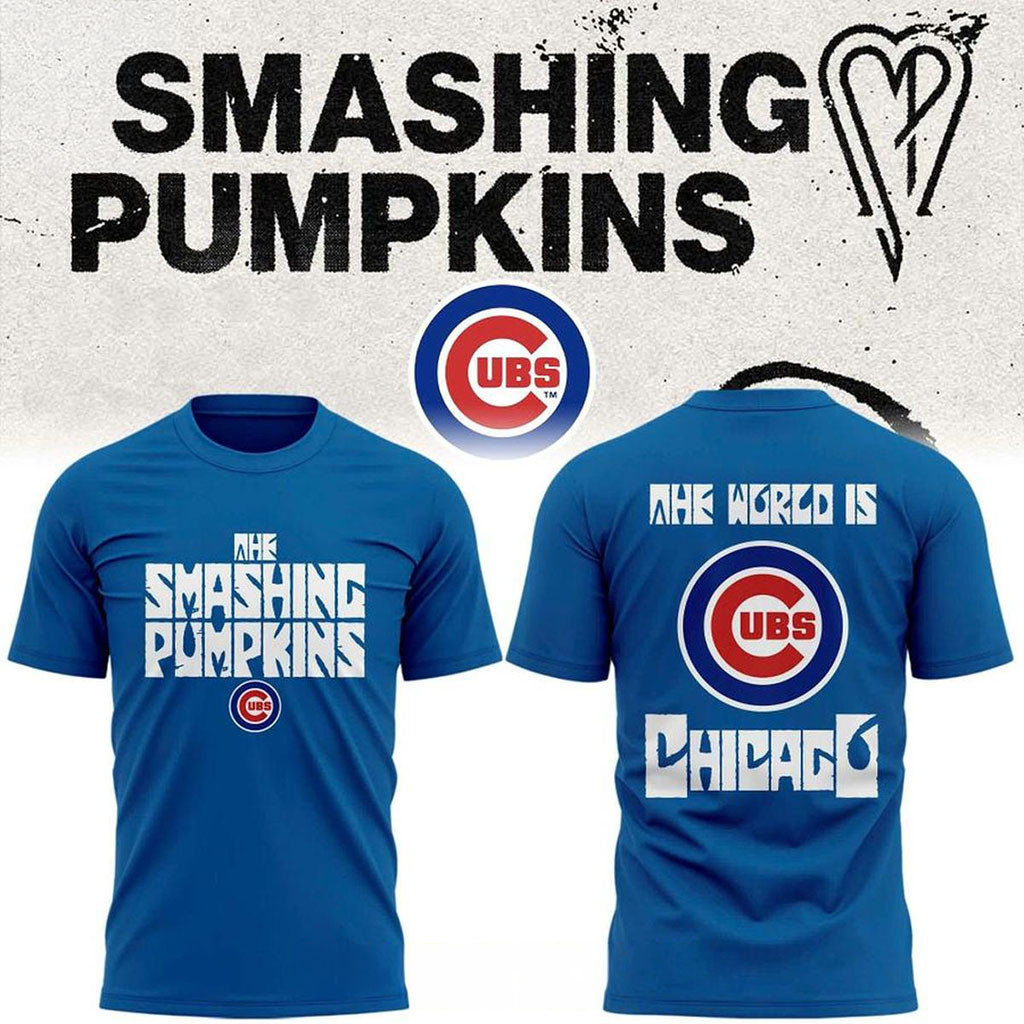Chicago Cubs X The Smashing Pumpkins 2026 Game Night T-Shirt Chicago Cubs Merch Fan Gifts - Kdjoy Chicago Cubs X The Smashing Pumpkins 2026 Game Night T-Shirt Chicago Cubs Merch Fan Gifts - Kdjoy