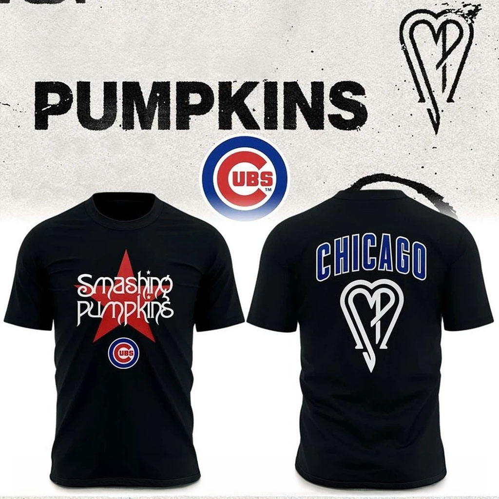 Chicago Cubs X The Smashing Pumpkins 2026 Game Night T-Shirt Fan Merch Gift For Brothers - Kdjoy