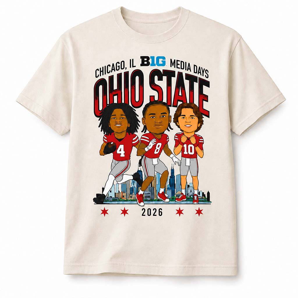 Chicago IL B1G Media Days Ohio State Shirt Ohio State Buckeyes Merch Gifts For Fan - Kdjoy