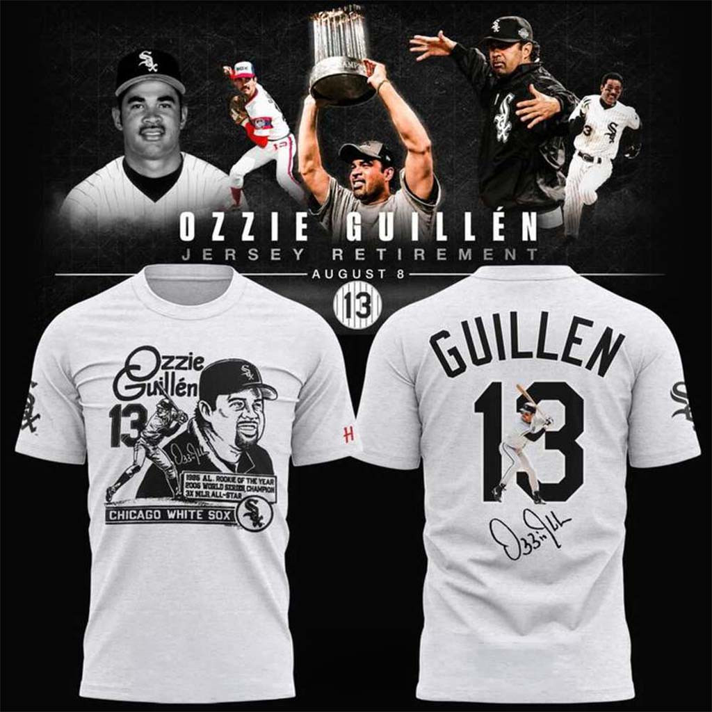 Chicago White Sox #13 Ozzie Guillen Retirement Shirt Chicago White Sox Merch Gifts For Fans - Kdjoy
