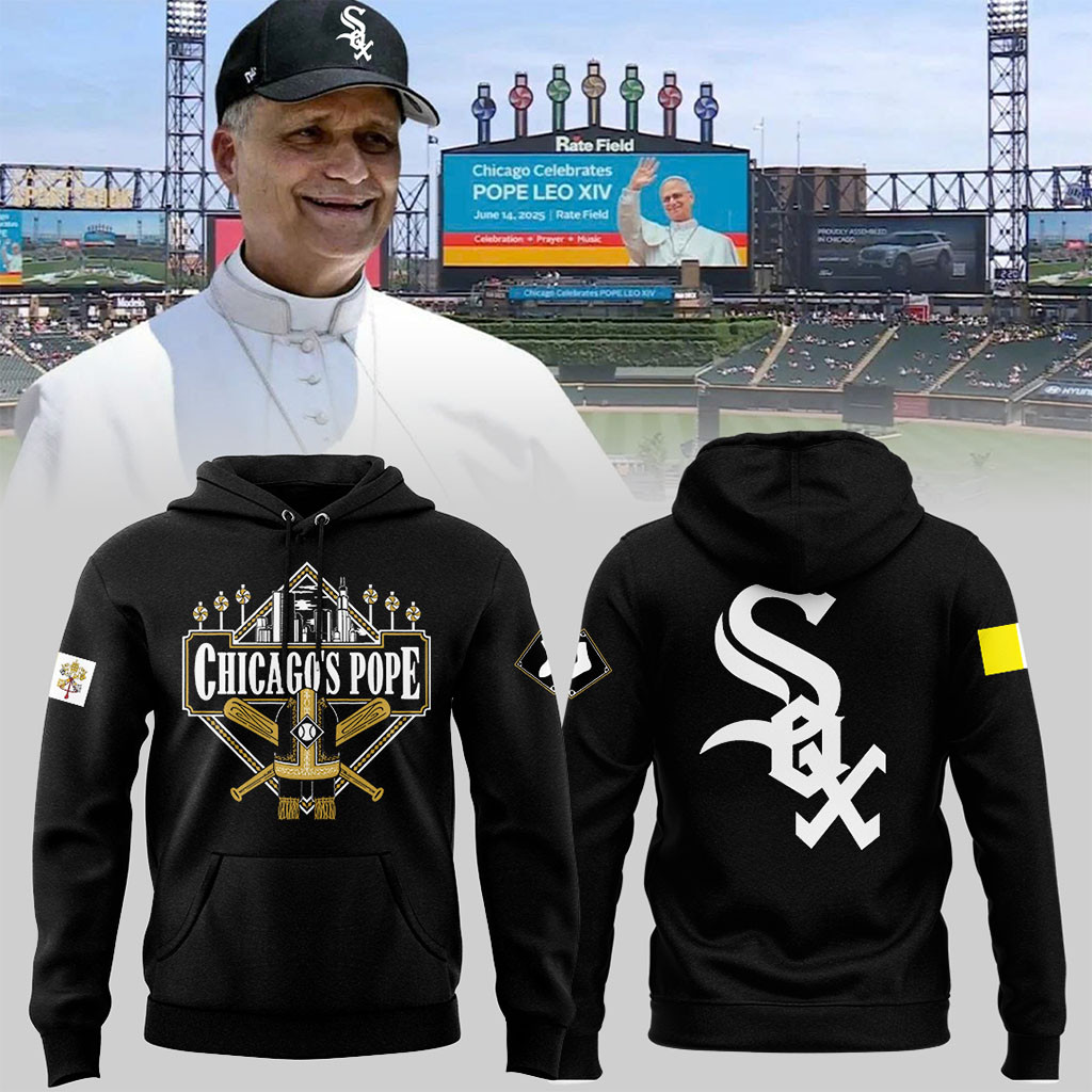 Chicago White Sox Merch Chicago's Pope Hoodie Pope Leo XIV Merch Gift Ideas For Brothers - Kdjoy