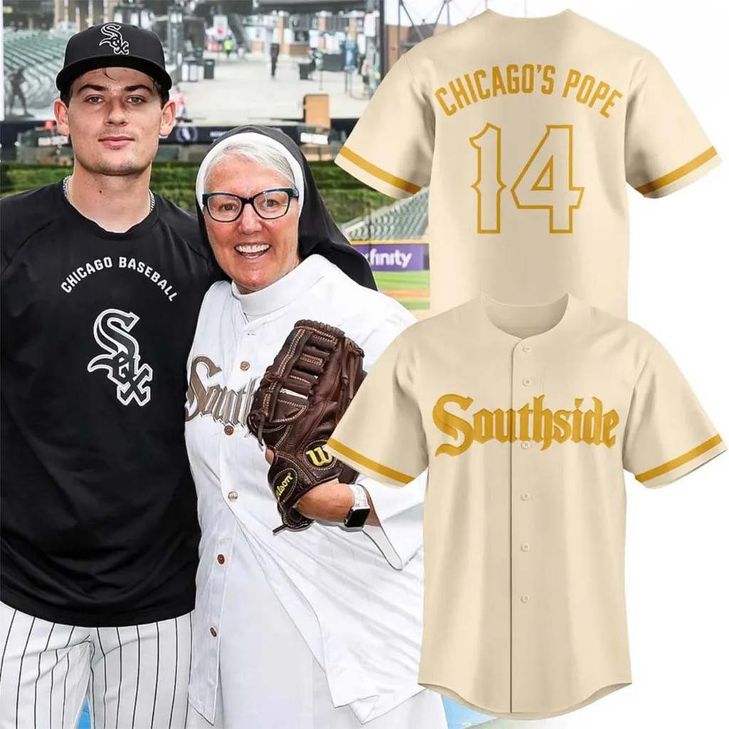 Chicago White Sox Southside Chicago's Pope #14 Baseball Jersey Chicago Baseball Merch Fan Gifts - Kdjoy