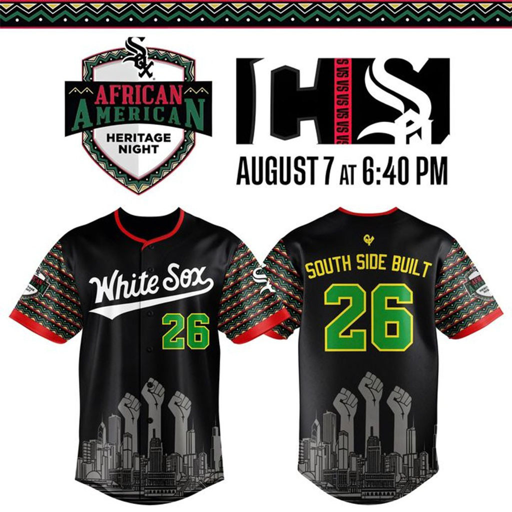 Chicago White Sox X 2026 African American Heritage Night Baseball Jersey White Sox Merch - Kdjoy Chicago White Sox X 2026 African American Heritage Night Baseball Jersey White Sox Merch - Kdjoy