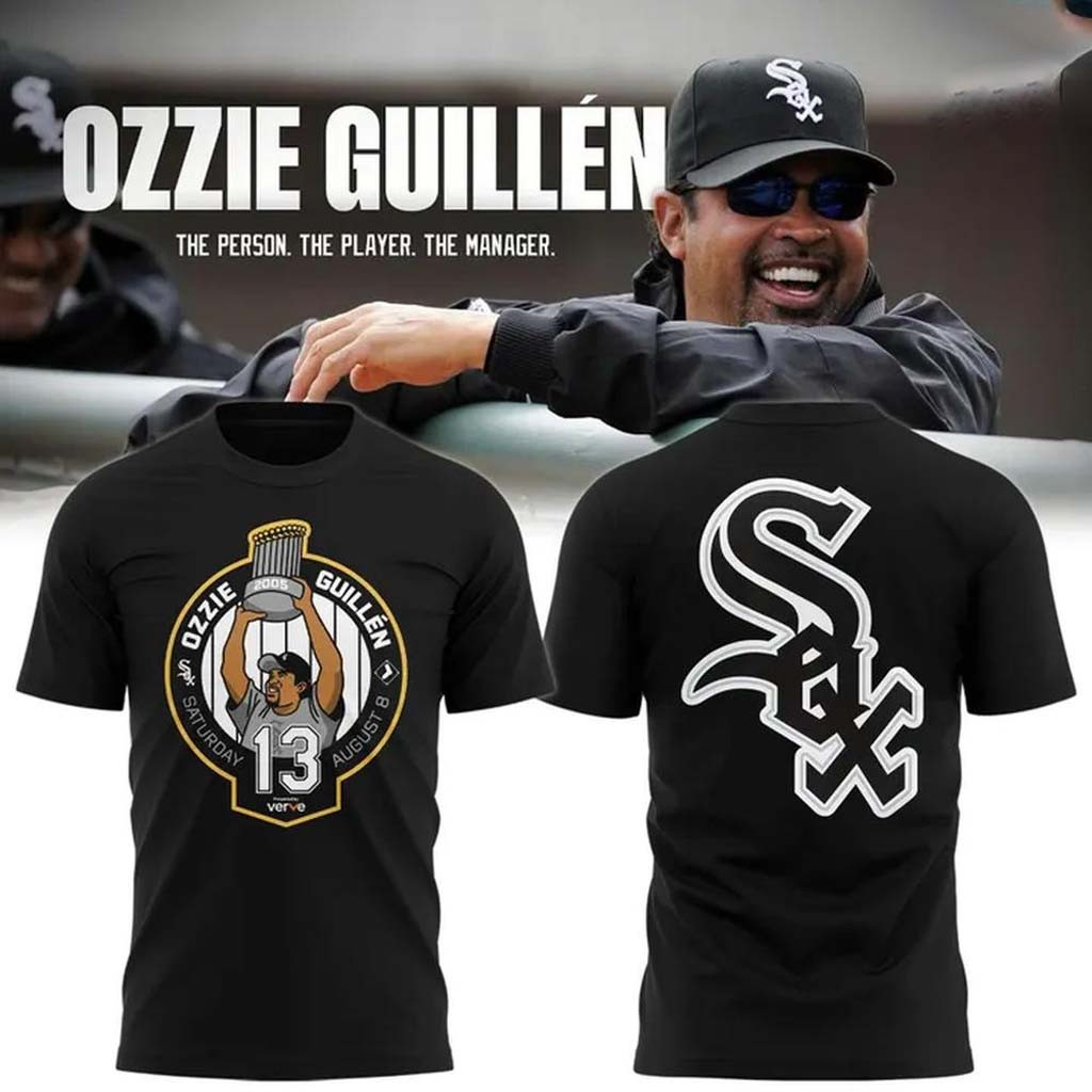 Chicago White Sox X Ozzie Guillen Legend 2026 T-Shirt Black White Sox Merch Baseball Fan Gear