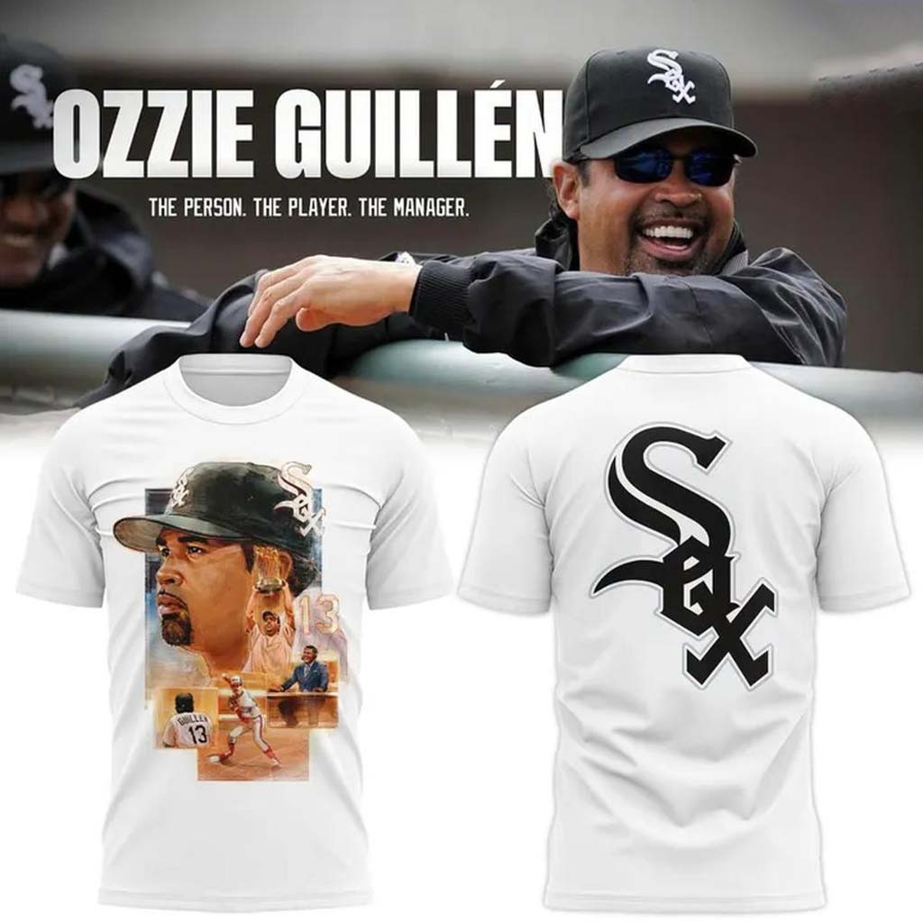 Chicago White Sox X Ozzie Guillen Legend 2026 T-Shirt White Sox Merch Gift For Baseball Lovers Chicago White Sox X Ozzie Guillen Legend 2026 T-Shirt White Sox Merch Gift For Baseball Lovers