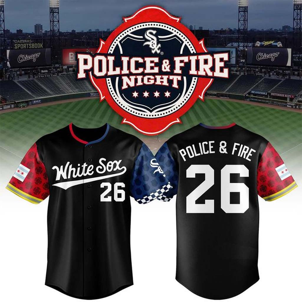 Chicago White Sox X Police And Fire Night 2026 Jersey White Sox Merch Gift For Baseball Fans - Kdjoy
