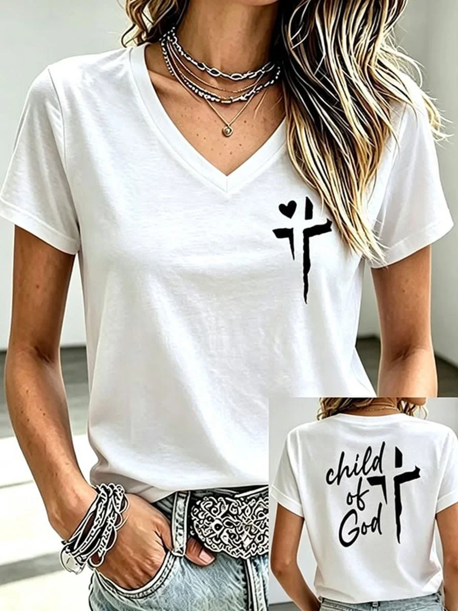 Child Of God V-Neck Shirt Faith Inspired Clothing Christian Gifts For Women - Kdjoy