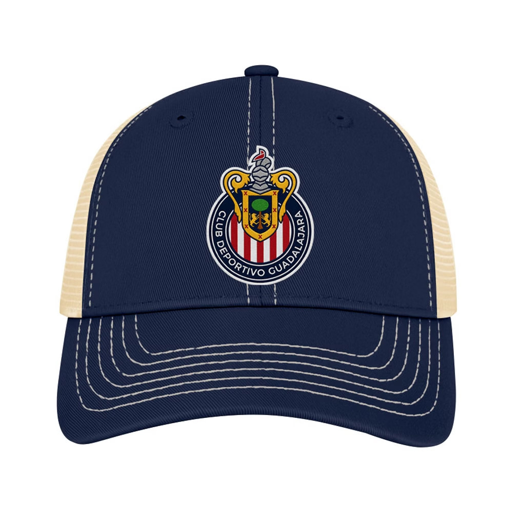 Chivas Soccer Merch 2026 Chivas 1863FC Color Badge Offroad Trucker Hat Navy Embroidered Gifts - Kdjoy