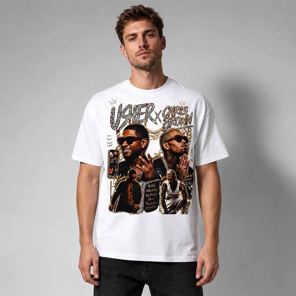 Chris Brown And Usher Raymond Merch R&B Tour Shirt Gifts For Music Fans - Kdjoy Chris Brown And Usher Raymond Merch R&B Tour Shirt Gifts For Music Fans - Kdjoy