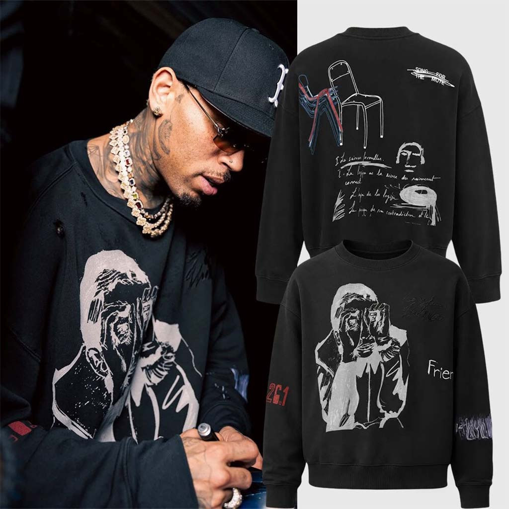 Chris Brown In NYC Song For The Mute Sweatshirt Chris Brown Merch Present For Music Lovers - Kdjoy