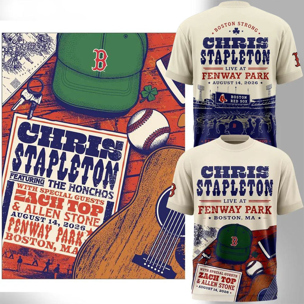 Chris Stapleton Boston Red Sox Live At Fenway Park Concert T-Shirt Chris Stapleton Tour Merch - Kdjoy