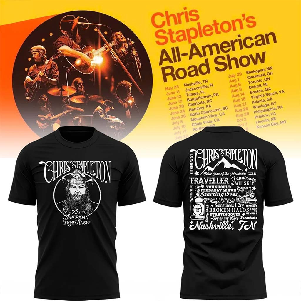 Chris Stapleton Merch 2026 All American Road Show Nashville TN T-Shirt Gifts For Brother - Kdjoy Chris Stapleton Merch 2026 All American Road Show Nashville TN T-Shirt Gifts For Brother - Kdjoy