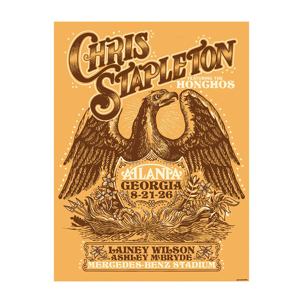 Chris Stapleton Merch 2026 Chris Stapleton Show Poster Atlanta GA 08 21 26 Poster Wall Decor - Kdjoy