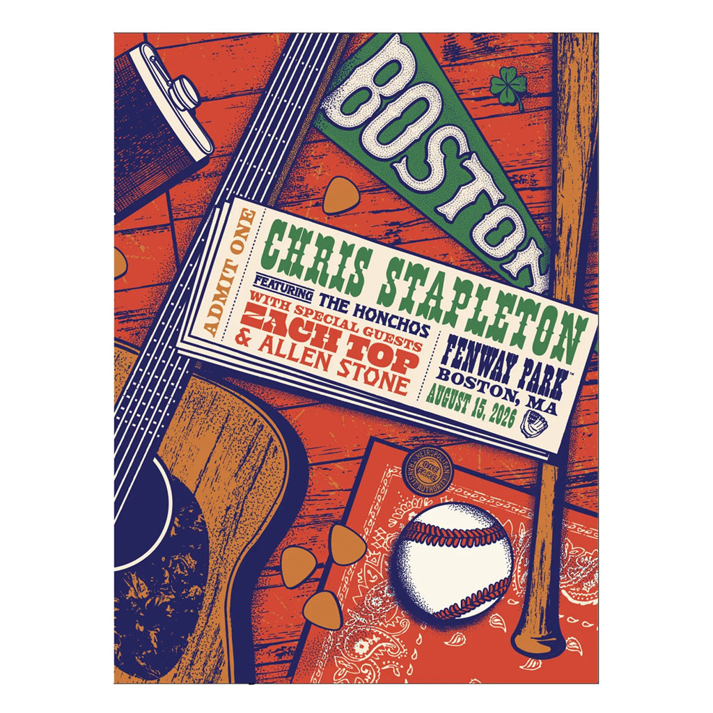 Chris Stapleton Merch 2026 Chris Stapleton Show Poster Boston MA 08 15 Poster Wall Art Decor - Kdjoy