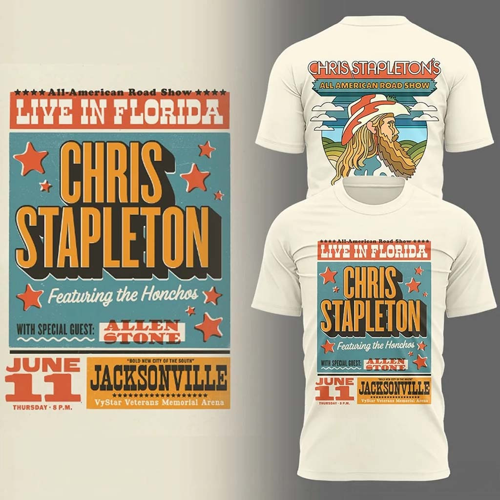 Chris Stapleton Merch All American Road Show T-Shirt Presents For Music Lovers - Kdjoy Chris Stapleton Merch All American Road Show T-Shirt Presents For Music Lovers - Kdjoy