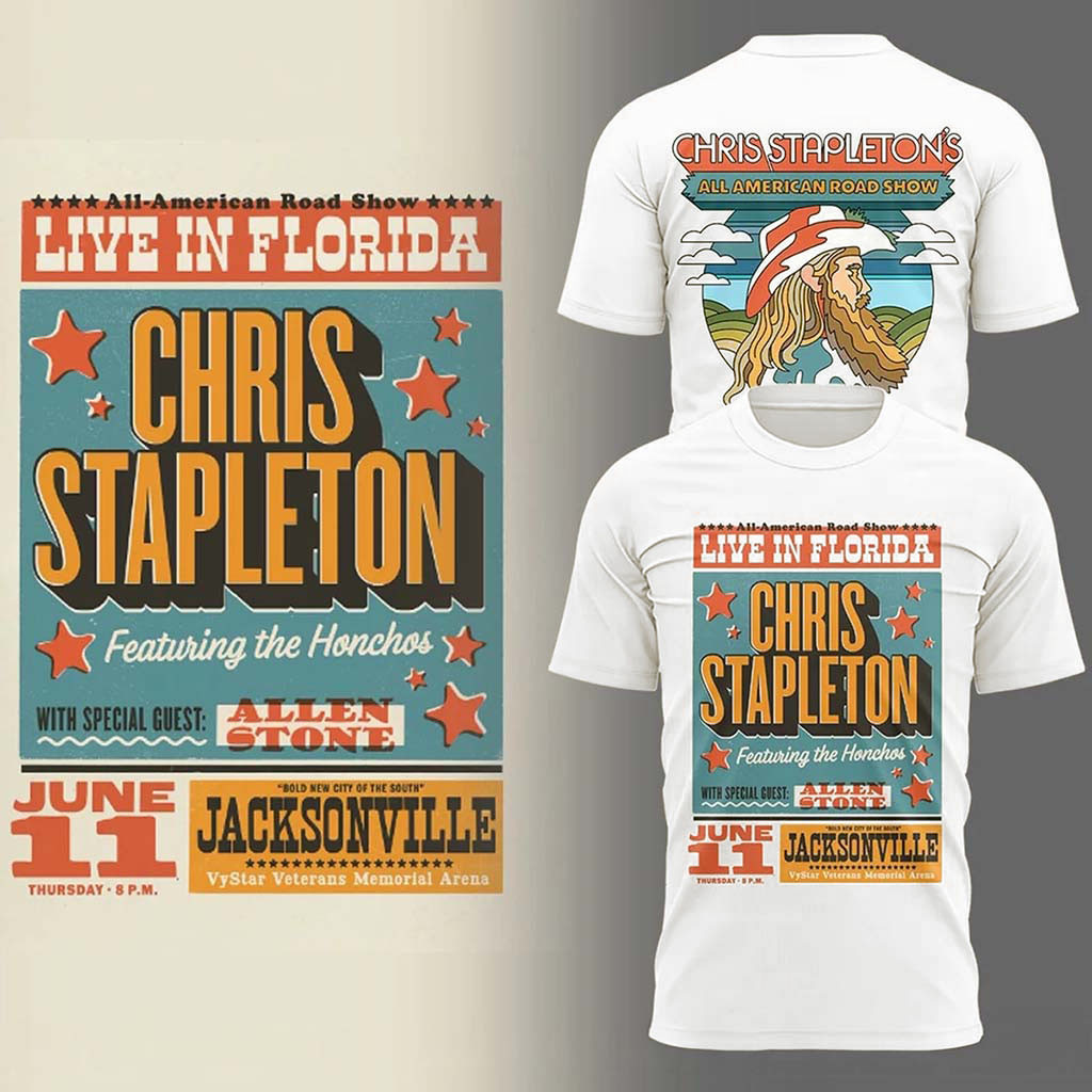 Chris Stapleton Merch All American Road Show T-Shirt Presents For Music Lovers Chris Stapleton Merch All American Road Show T-Shirt Presents For Music Lovers