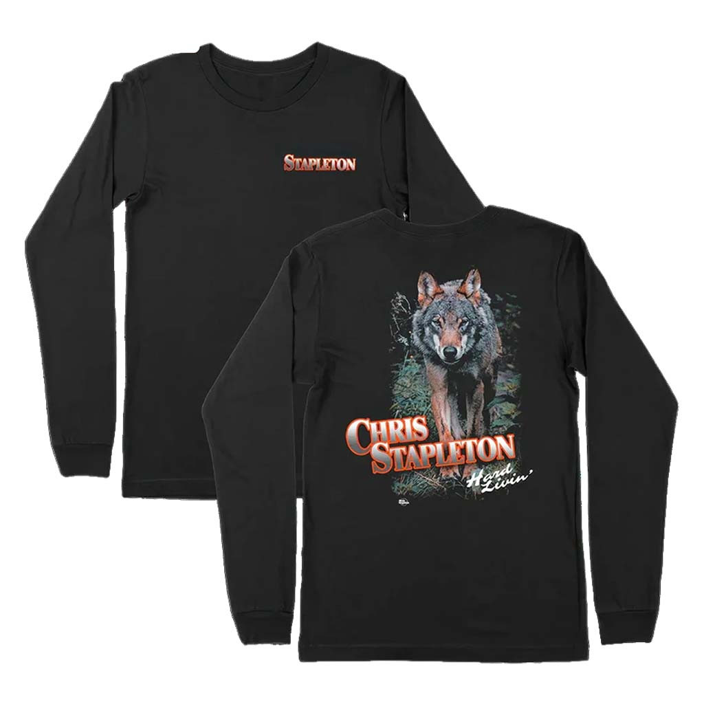 Chris Stapleton Merch Wolf All American Road Show Long T-Shirt Gifts For People Who Like Music - Kdjoy