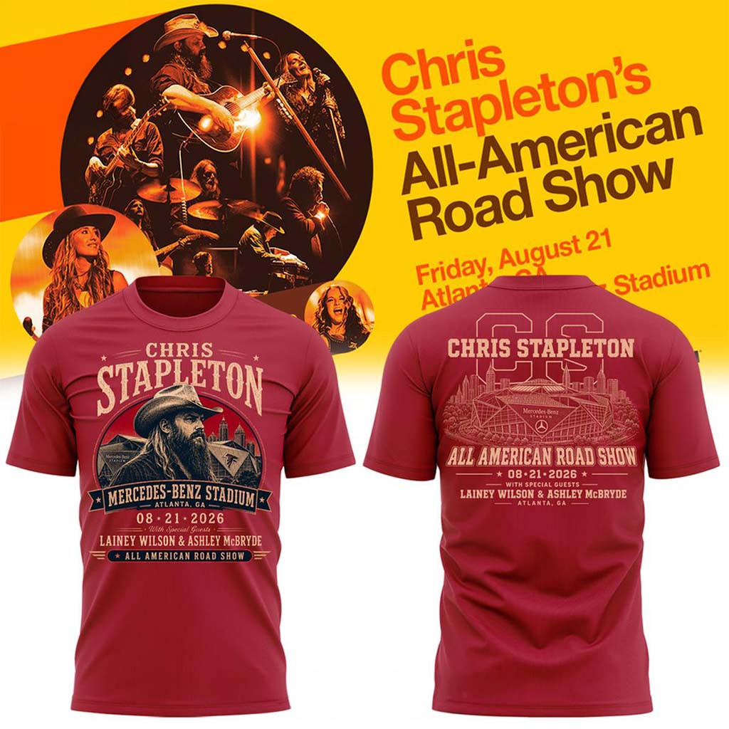 Chris Stapleton X Atlanta Falcons Mercedes-Benz Stadium 2026 Night T-Shirt Chris Stapleton Merch - Kdjoy Chris Stapleton X Atlanta Falcons Mercedes-Benz Stadium 2026 Night T-Shirt Chris Stapleton Merch - Kdjoy