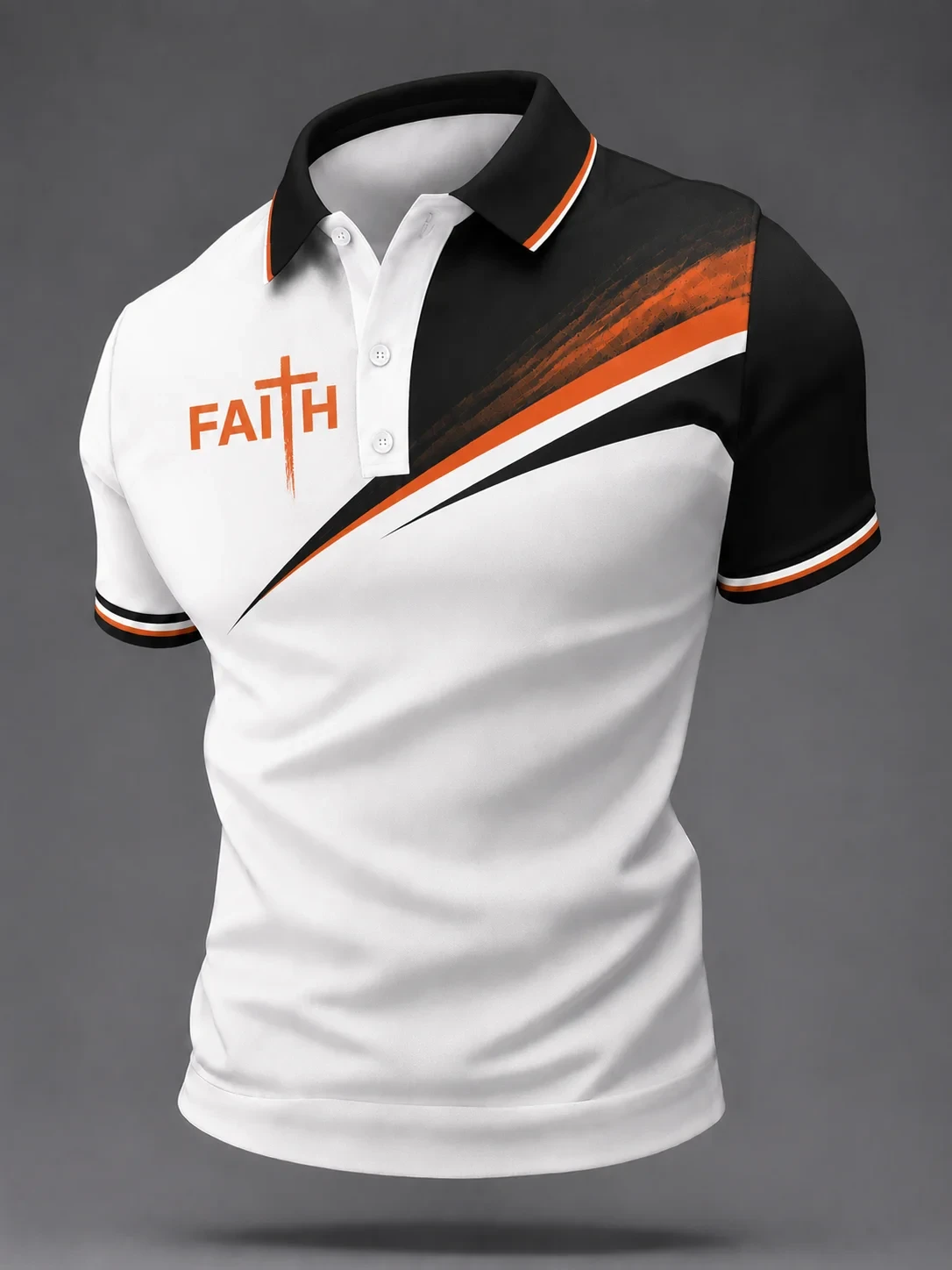 Christian Faith Cross Polo Shirt Religious Faith Cross Clothing Gifts For Him - Kdjoy Christian Faith Cross Polo Shirt Religious Faith Cross Clothing Gifts For Him - Kdjoy