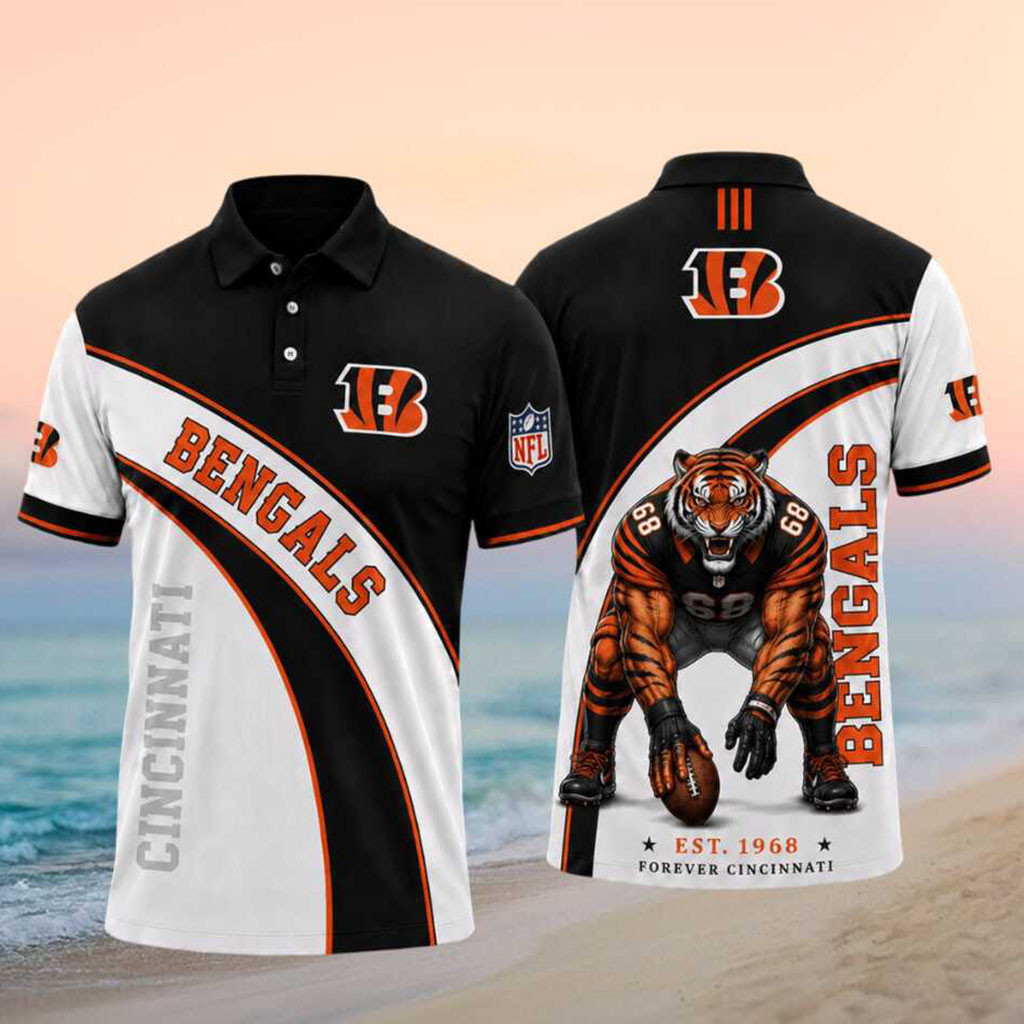 Cincinnati Bengals Merch Forever Cincinnati Polo Shirt Best Football Gifts For Bengals Fans - Kdjoy