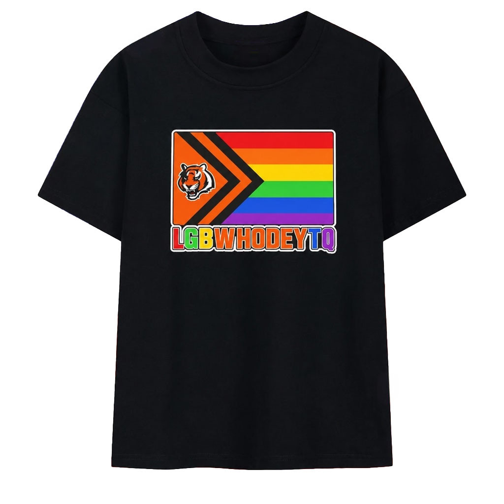 Cincinnati Bengals Pride Flag LGBWhodeyTQ T-Shirt Bengals Merch Football Fan Gift Ideas - Kdjoy Cincinnati Bengals Pride Flag LGBWhodeyTQ T-Shirt Bengals Merch Football Fan Gift Ideas - Kdjoy