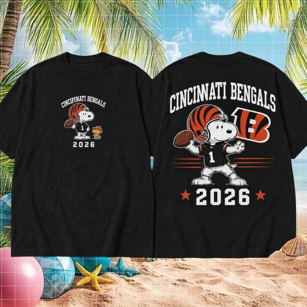 Cincinnati Bengals Snoopy Football 2026 Vintage Shirt Cincinnati Bengals Merch Gift For Fans - Kdjoy