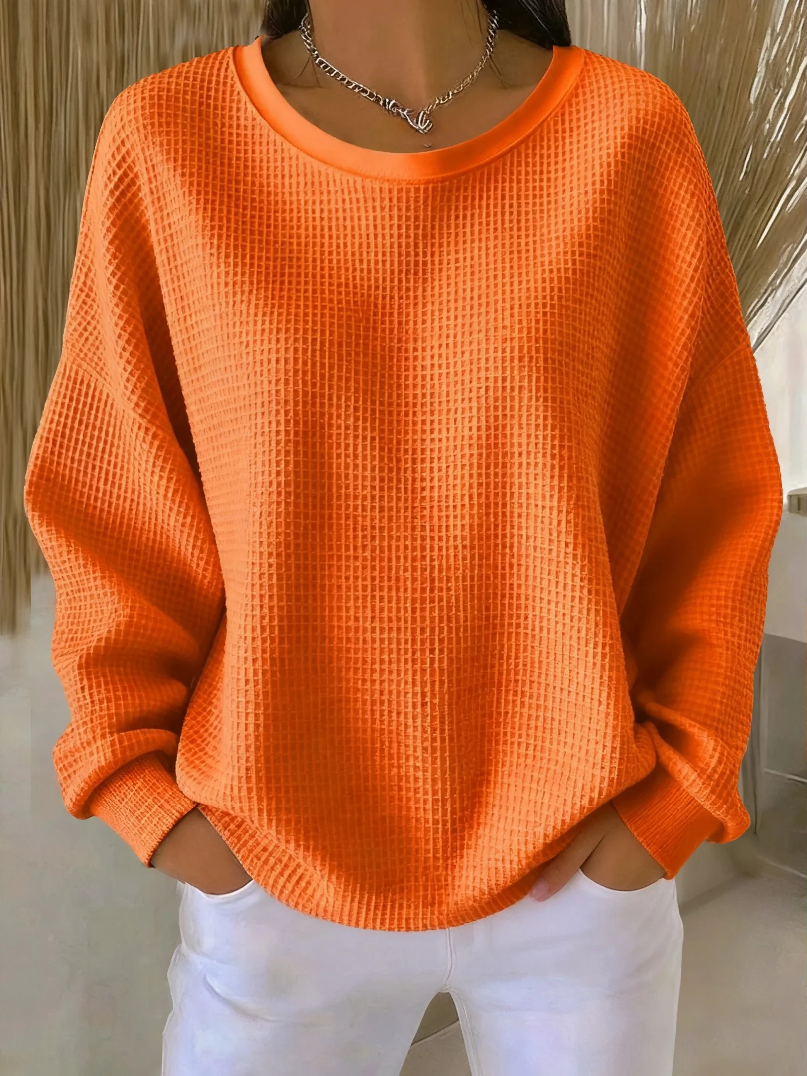 Classic Solid Orange Sweatshirt Funny Halloween Shirts Gift For Autumn Lovers - Kdjoy