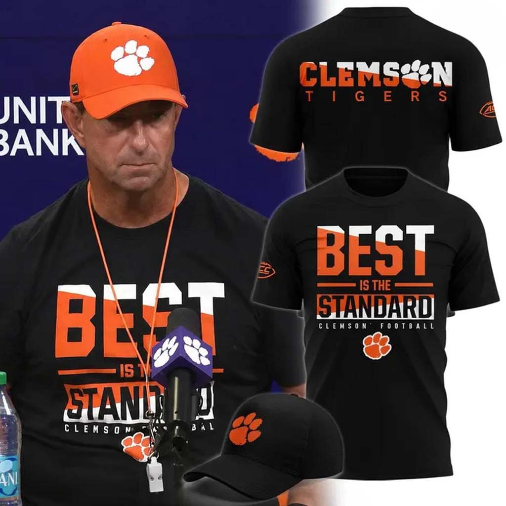 Clemson Football Best Is The Standard 2026 T-Shirt Clemson Tigers Merch Gift For Fans Clemson Football Best Is The Standard 2026 T-Shirt Clemson Tigers Merch Gift For Fans