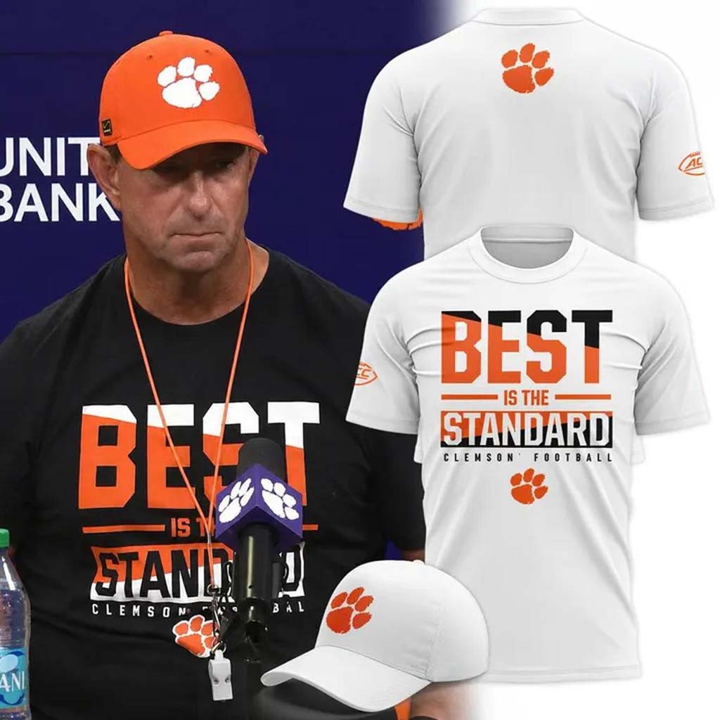 Clemson Tigers Football Best Is The Standard 2026 T-Shirt Clemson Tigers Merch Gifts For Fans Clemson Tigers Football Best Is The Standard 2026 T-Shirt Clemson Tigers Merch Gifts For Fans