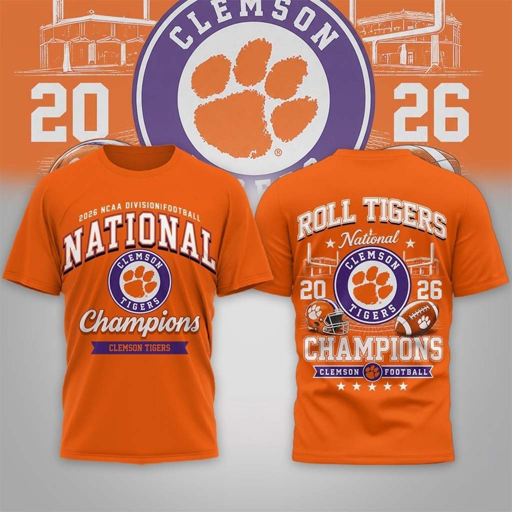 Clemson Tigers Road to Glory 2026 Football Champions Shirt Tigers Merch Gifts For Dudes - Kdjoy