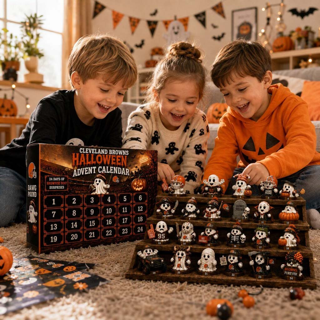 Cleveland Browns Halloween Advent Calendar 24 Days Of Brownie Boo Surprises Halloween Gifts - Kdjoy