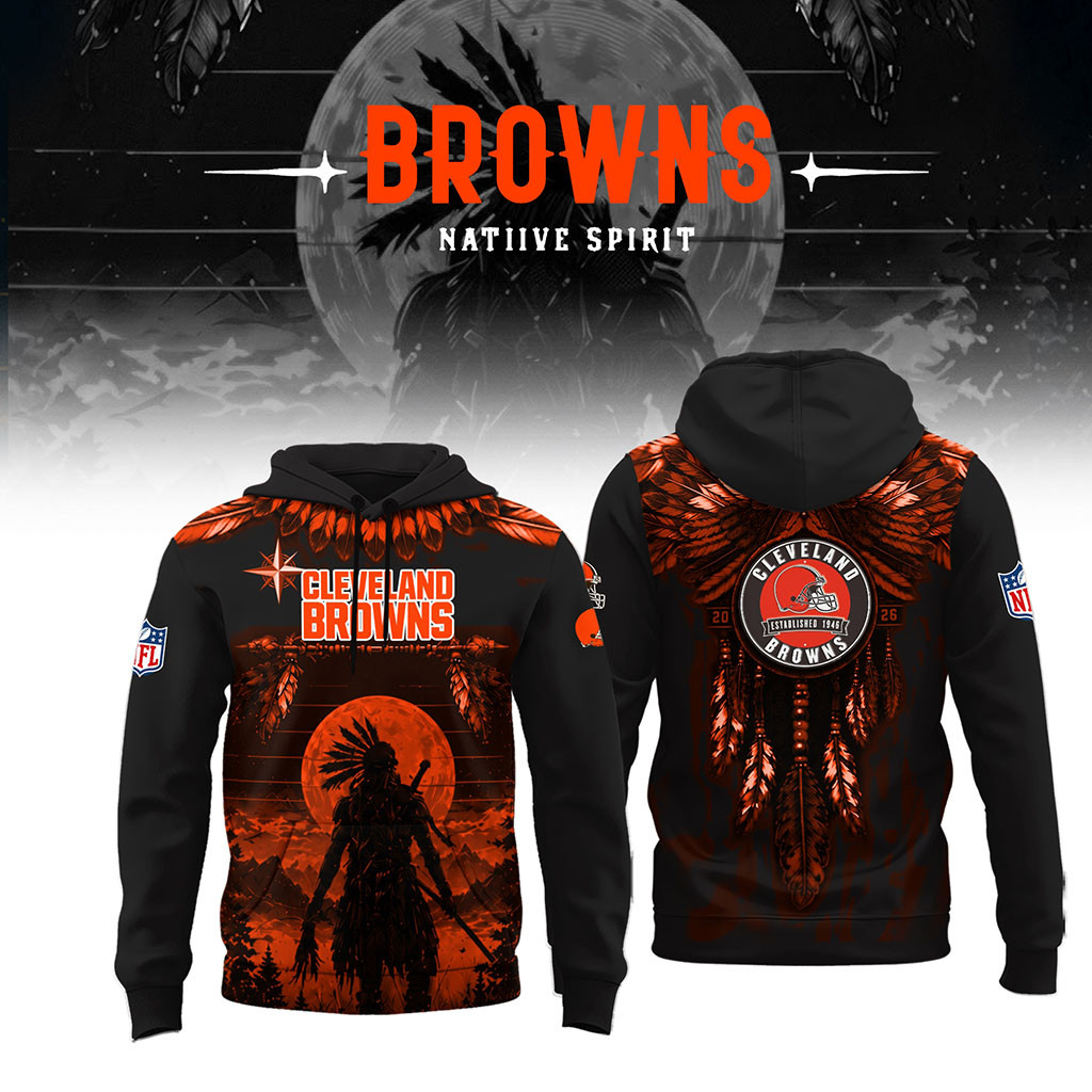 Cleveland Browns Native Spirit Heritage Hoodie 2026 Cleveland Browns Merch Football Fan Gifts - Kdjoy Cleveland Browns Native Spirit Heritage Hoodie 2026 Cleveland Browns Merch Football Fan Gifts - Kdjoy