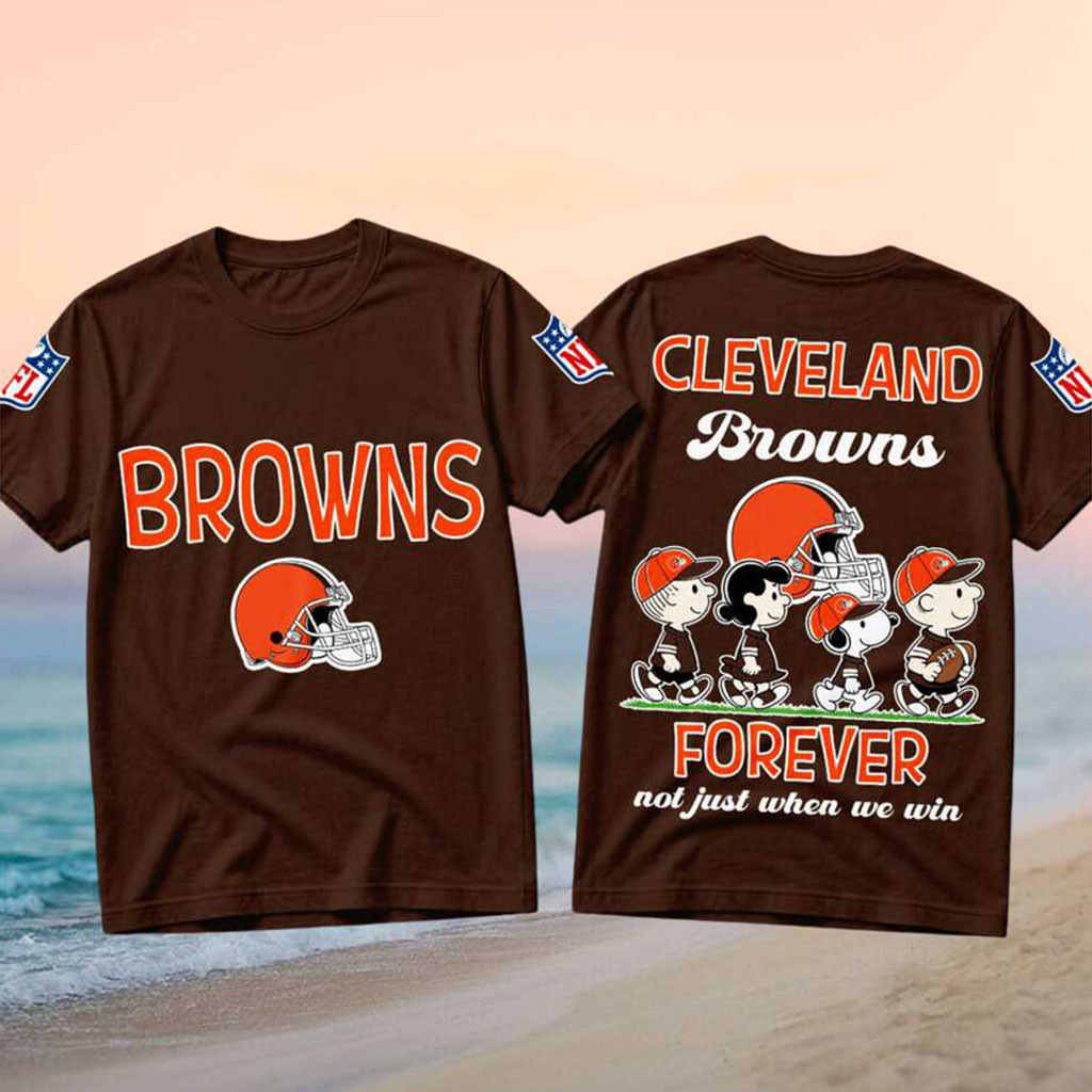 Cleveland Browns Peanuts Snoopy Football Forever Shirt Cleveland Browns Merch Gift For Fans - Kdjoy